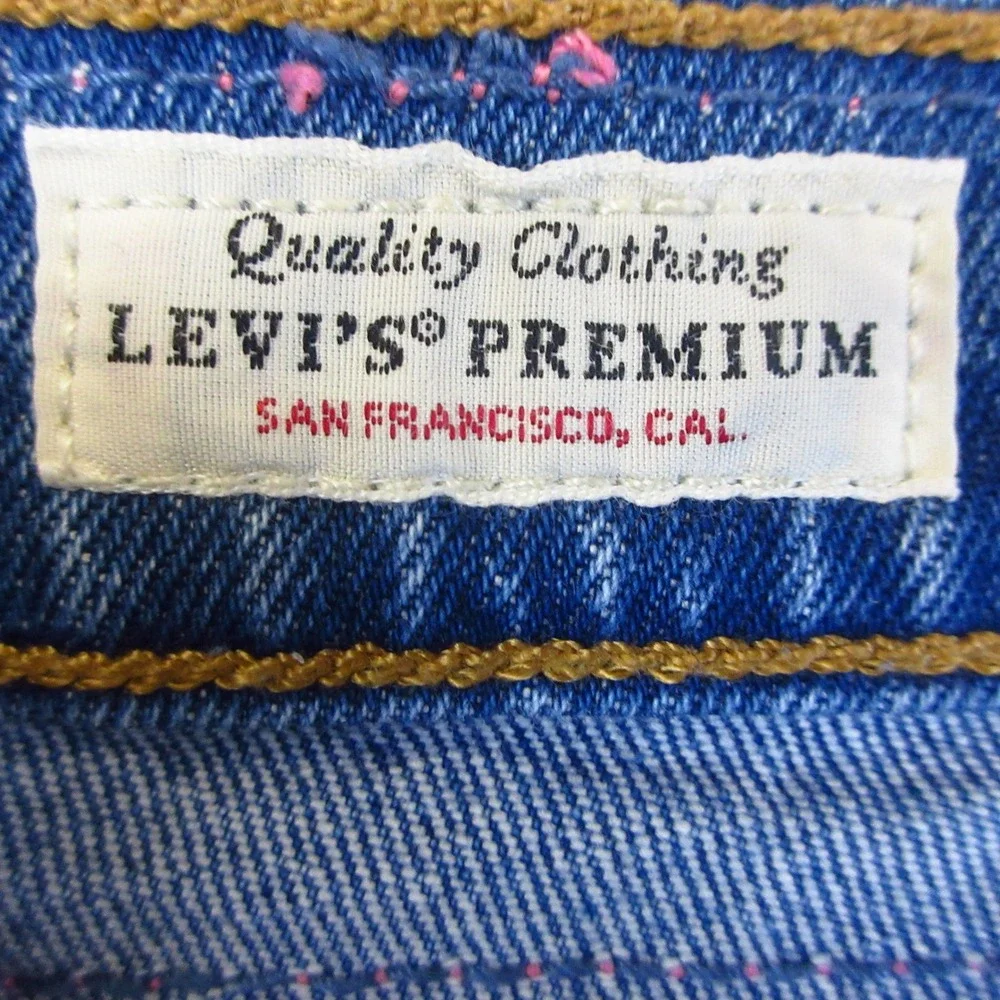 Levi's 501 Jeans Womens 26 Med Blue 145th Anniversary Limited Edition Distressed